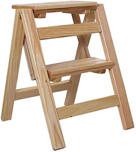 SnamicE Tabouret d'intérieur, échelle Pliante à 2 marches, escalier Domestique, Chaise de Salle à Manger Portable, escabeau en Bois, Outil de Jardin pour la Maison/Noye,