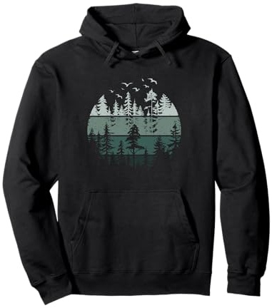 Natur Outdoor Bäume Vintage Wald Pullover Hoodie
