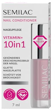 Semilac Nagelpflege Vitamin+ 10in1 7ml – Nagel Conditioner mit Vitaminen E, C, F, Kalzium & Silizium – Regeneration & Stärkung für brüchige, geschädigte Nägel