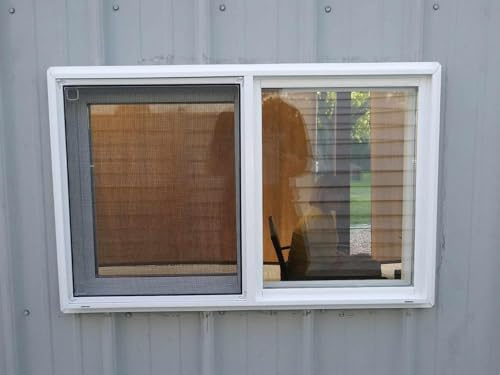 Extra breites kleines Fenster für Keller, Badezimmer, Küche und Garage, horizontales Schiebefenster mit Sichtglas und Schloss, B 70 x 40 cm