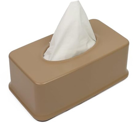 DIVCHI Tissue Box Holder Rectangular Wipe Box With Removable Cover Tissue Holder | Napkin Dispenser | Tissues Organizer (Brown)