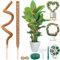 YeahBoom 2 Stück Moosstab für Monstera,160cm Monstera Rankhilfe,Rankhilfe für Kletterpflanzen,Kokosfaser Rankhilfe mit Zubehör,Pflanzenstütze für Kletterpflanzen im Innenbereich,Rankhilfe Monstera