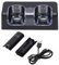 Chargeur de Batterie à Distance Portable, Double Station de Charge Stable pour Télécommande Wii avec Cordon d'alimentation de 5 Pieds (Black)