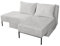 Kaiser Möbel - Ecksofa mit Schlaffunktion und Bettkasten - Modulares Cord Sofa - 203x145 cm - Sofa L Form, Wohnzimmer Couch, 3 Sitzer, Dauerschläfer - Mooka 4in1 - Hellgrau, Rechts