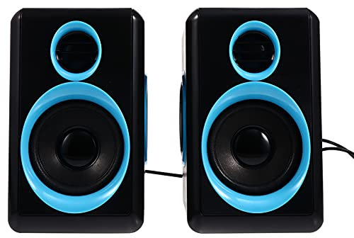 Vaguelly 2pièces Haut-parleurs Multimédia Compacts pour Ordinateur De Bureau Et Portable Mini Haut-parleurs Légers Et Portables