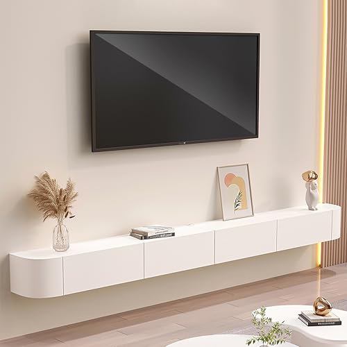Mobile TV moderno bianco larghezza 120 cm montaggio a parete mobile TV mobile soggiorno