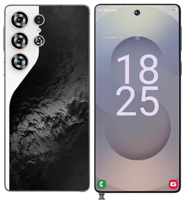 Upgrade S26 Ultra 5G Mobile Phones, Android 14.0 Smartphone, 7.3-inch Camera Cell Phone Original Telefone, 16GB RAM 1TB ROM, 8000mAh, 72MP 108MP, 3 Cards Slots,Dual Sim Free Unlocked,Black-7.3 Inch