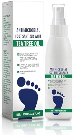 Anti-fongique foot Spray, mycose pied Foot Care pour athlètes, contrôle des odeurs et réparation des talons fissurés, pour hommes et femmes 100ml