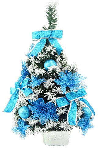 Christmas Concepts® 60cm (24) Albero di Natale glassato con Decorazioni - Albero di Natale Pre Decorato (Blu)