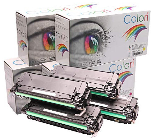 Colori Set 4X Alternativ Toner für HP 508A CF360A-CF363A 508X CF360X-363X für HP Laserjet Enterprise M550 Series M552 M552dn M553 M553dn M553n MFP M570 M577 M577c M577dn M577f