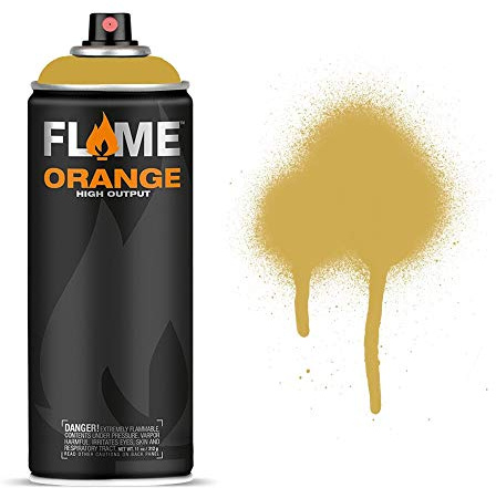 Molotow Flame Orange Spray Paint - Matt Acrylic 400ml Can Mustard FO-625
