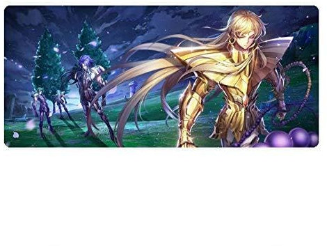 IGIRC Tapis De Souris 700X300Mm Cadeau Saint Seiya, Étendu XXL Grand Tapis De Souris De Jeu Professionnel avec Base De 3Mm D'Épaisseur, pour Ordinateurs Portables, Pc, T
