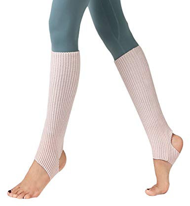 Taigood Damen Mädchen Ballettstulpen mit Fersenloch Beinwärmer Ballett Stulpen Legwarmer Armstulpen ca. 43 cm 80er Jahre 1980er Jahre Rosa One size