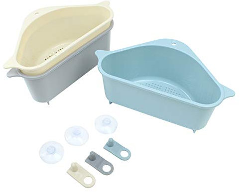 Lot de 3 passoires d'angle pour évier - Multifonctionnelles - Idéales pour les fruits et les légumes