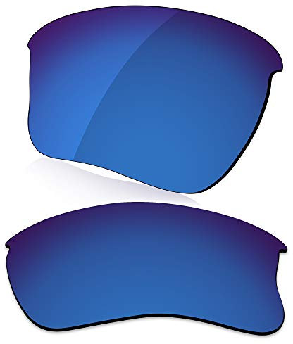 LenzReborn Polarized Lens Replacement for Oakley Flak Jacket XLJ Sunglass - Navy Blue - Polarized Mirrored