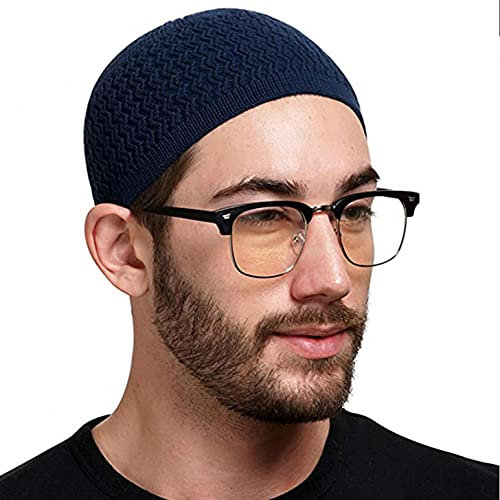 qudang Strickmütze Herren Damen Muslim Prayer Mütze Kufi Skull Hut Baumwolle Beanie Mütze Cap