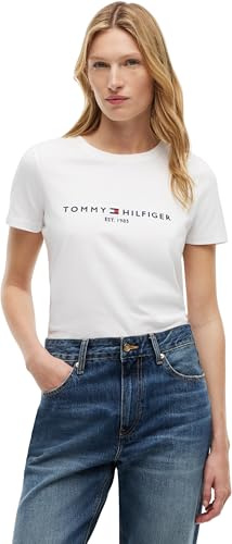 Tommy Hilfiger Damen T-Shirt Kurzarm Heritage Rundhalsausschnitt