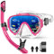Arlierss Taucherbrille Erwachsene, Schnorchelmaske für Herren Damen, Tauchermaske mit Nasenabdeckung 180°Panorama HD Gehärtetes Glas Anti Nebel Anti-Leck Schwimmmaske für Schnorcheln Schwimmen
