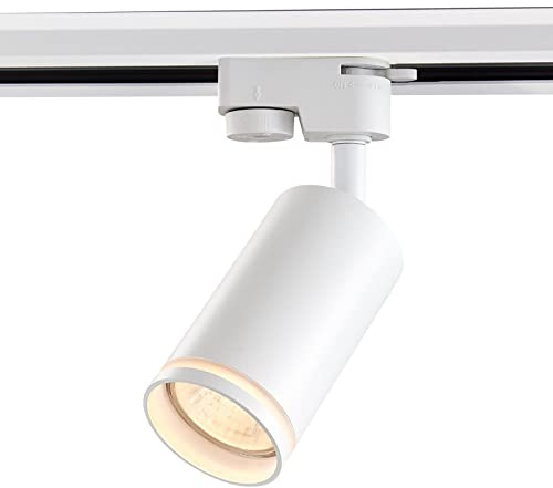 KING faretto led per binario monofase, Proiettore Orientabile, Dimmerabile, LED Multicolore RGBW Giochi di luce, Track sistema illuminazione binario, Vetrina, Negozio, Ufficio, (Bianco, RGBW+6000K)