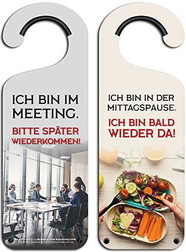 Kult-Klinkenhänger Türhänger Doorhanger - ICH BIN IM MEETING - BÜRO - OFFICE - KL28 Türschild Blechschild