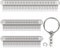 SLFYEE 100Pcs Anneau Porte Clé Attache Porte Clé Anneaux Split Porte-clés avec Chaîne à Maillons pour DIY Créatifs Bricolage Bijoux Support 25 mm de Diamètre