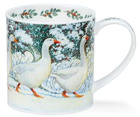 DUNOON Festive Birds Orcades Mug Oies ou rouges-gorges Oies 0,35 l