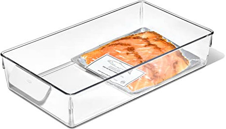 OXO Good Grips - Contenedor organizador para nevera de 8 x 14 pulgadas, para queso, carne, pescado y más