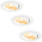 HOFTRONIC - Malta - 3er LED Einbaustrahler Weiß - 5W Dim to Warm (1800K-2700K) - IP44 Wasserdicht - Schwenkbar, Dimmbar - Deckenstrahler für innen, außen und Badezimmer - 5 Jahre Garantie