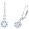 Prinzessin Lillifee Ohrhänger 925 Sterling Silber Mädchen Kinder Ohrschmuck, mit Zirkonia synth., 2,4 cm, Silber, Schmetterling, Kommt in Schmuck Geschenk Box, 2036436