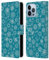 Head Case Designs Prussian Green Ditsy Floral Patterns Leather Book Wallet Case Cover Compatible With Apple iPhone 13 Pro Max