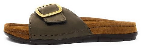 Rohde Damen Pantolette Leder Klettverschluss Memoryfußbett Rodigo-D 5875 | Leicht, bequem und stilvoll: Rohde Einriemer Sandalen mit weicher Dämpfung und flexiblem Design – perfekt für warme Tage.