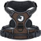 Joytale Hundegeschirr Grosse Hunde, reflektierendes Geschirr Hund, luftdurchlässige Anti Zug Hundegeschirre, verstellbares Brustgeschirr mit Griff beim Führen und Training, Braun, XL