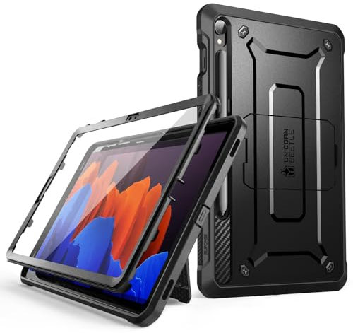 SUPCASE Unicorn Beetle Pro Series - Funda para Samsung Galaxy Tab S9 FE de 10.9 Pulgadas (versión 2023), Resistente y de Cuerpo Completo con Protector de Pantalla Integrado (Negro)