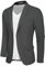 PaulJones Sakko Mit Gekerbtem Revers für Herren - Slim Fit Jackett in L, Dunkelgrau