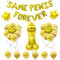 yivom Gold JGA Deko Junggesellenabschied Bride to Be Girlande 34er Set Deko Jga Frauen JGA Deko Luftballons Gold für Bridal Shower, Abschied Party, Bachelorette Party