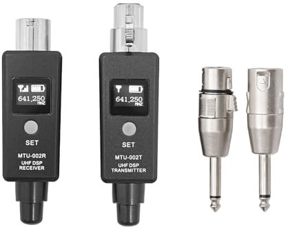 Drahtloser Mikrofonsender und -empfänger, UHF-Drahtlossender und -empfänger für Mikrofon, drahtloses Mikrofonsender- und -empfängersystem für jedes dynamische Mikrofon, Mischpult und Beschallungssyste