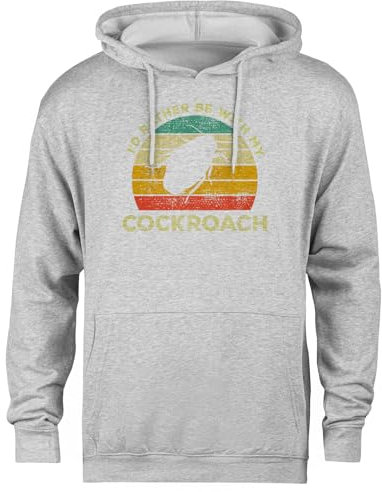 Rendytee I’d Rather Be with My Cockroach Kapuzenpullover, Grau, Unisex-Top Mit Basic-Passform