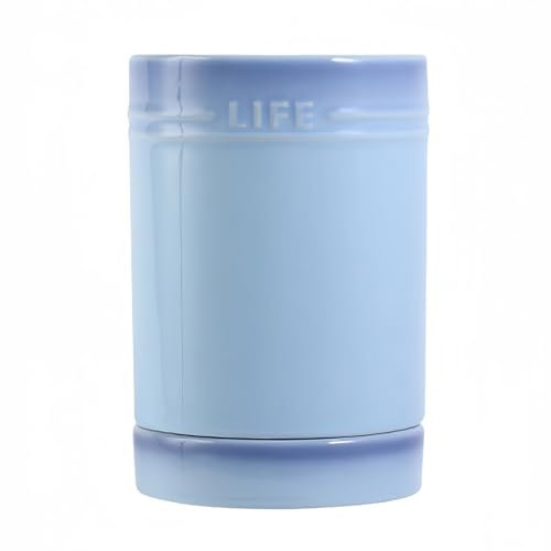 Dowbom Kitchen Utensil Holder for Countertop, Ceramic Cooking Utensil Crock, Cutlery and Chopstick Holder for Kitchen (Blue, 4)