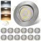 cloksh LED Einbaustrahler 230V Dimmbar LED Spots 5W IP44 Bad Einbauleuchten Schwenkbar Deckenspots,Warmweiß 3000K Neutralweiß 4000K Kaltweiß 6000K Einbauspots für Badezimmer Küche Wohnzimmer,12er Set