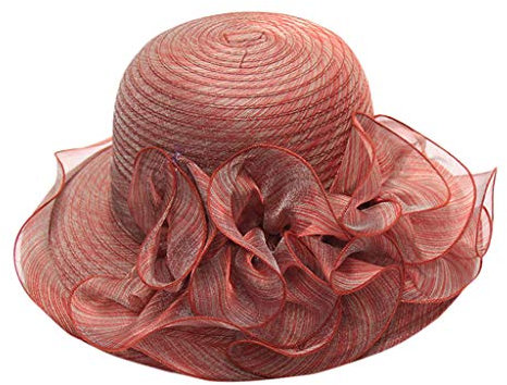 Hut Fascinator Braut Hochzeit Tee Damen Party Caps Baseball Cap Visier Licht, rot, Einheitsgröße