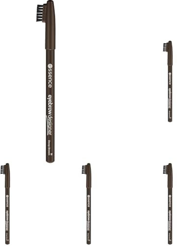 essence cosmetics eyebrow DESIGNER, Eye Pencil, Augenbrauenstift, Nr. 11 deep brown, braun, definierend, natürlich, vegan, Mikroplastik Partikel frei, Nanopartikel frei (1g) (Packung mit 5)