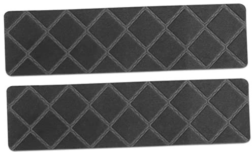 FOYTOKI 4pcs Non Slip Stair Treads for Wooden Steps Self-adhesive Pvc Anti Slip Stair Carpet Runners Indoor and Outdoor Step Mats Grey Diamond Pattern