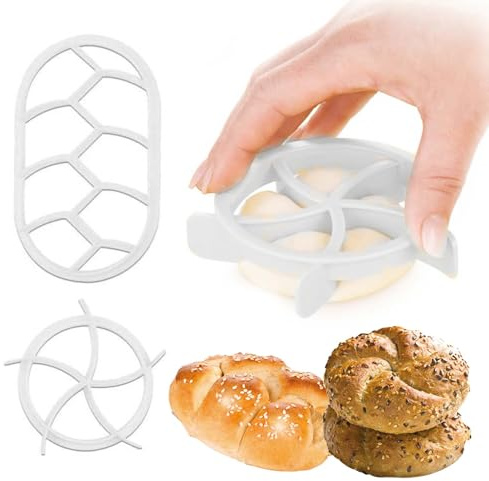 Brötchenstempel Set, 2 Stück Brotstempel,Semmeldrücker für Stempel,Brötchen Ausstecher Brotstempel Brotdrücker Werkzeuge, für DIY Teig Keks Presse Brot Backen Zubehör