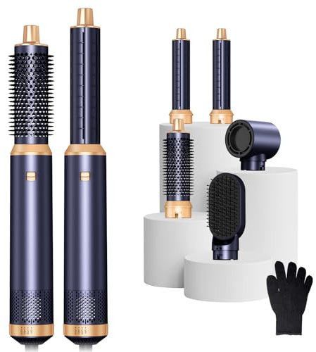 Neue Air Styler Hair Styler Set, 1000W Ionen Haartrockner, Föhnbürste Set mit 32mm Auto-Lockenstab, Airstyler für Volumen, Trocknen, Glätten & Locken | 3 Temperaturstufen für Alle Haartypen