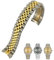 RWCCCRW 316L Edelstahl-Armband, 20 mm, passend für Datejust Oyster Perpetual 36 mm, Zifferblatt-Armband, silberfarben, goldfarben, solides Armband