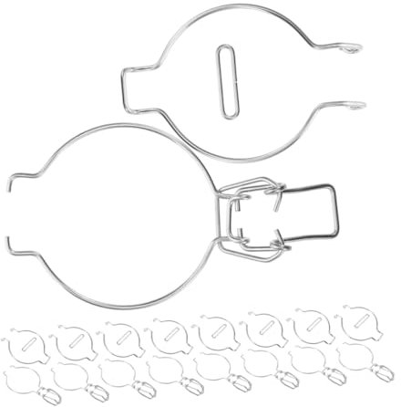 Gatuida 12piezas Hebilla De Tarro Sellada De Acero Inoxidable Abrazadera De Alambre para Frascos De Vidrio Cierre De Hebilla para Latas De Cocina De Accesorios para Tarros De Vidrio