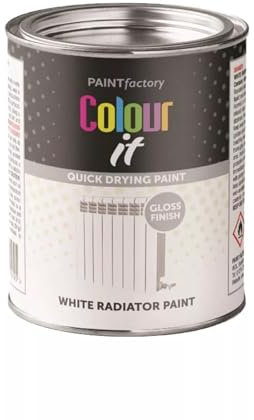DUAYRA White Radiator Paint Tin 300ml | Gloss Finish Fast Drying Formula | Heat Resistant Radiator Paints | Suitable For Interior & Exterior | Multipurpose Brush On Paint | Hard Wearing Durable | (1)