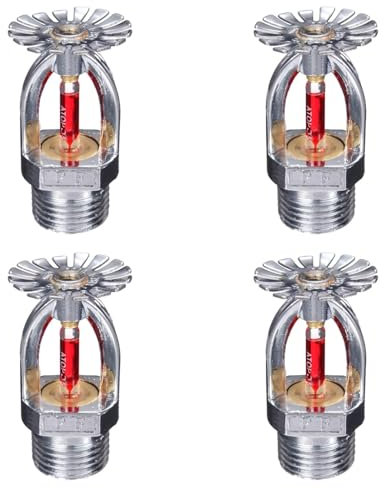 Lot de 4 têtes d'arroseur d'incendie 1/2 NPT 68,3 °C 68 °C en cuivre chromé K80 Système d'arrosage automatique à réponse rapide