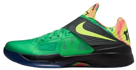 Nike Men's Zoom KD 4 Basketball Shoes, Lush Green, Volt, Black, Team Orange, 9 UK