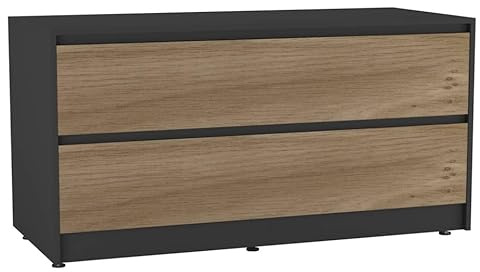 URBNLIVING 120cm Wide 4 Drawer Chest Cabinet, Bedroom Storage Unit with Hidden Dual Drawers, Modern Sideboard Organiser with Spacious Top Surface, Freestanding Hallway or Living Room Furniture